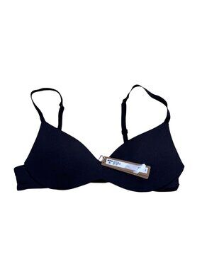 NWT Skims Wireless Form Push Up Plunge Bra 34A Onyx Black MSRP $54